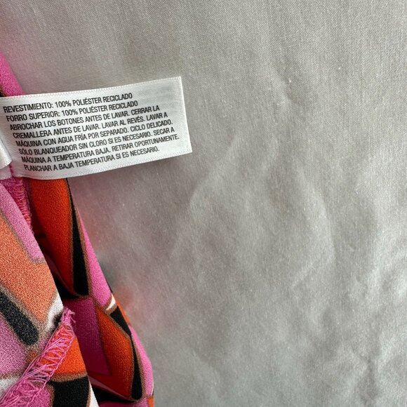 Diane Von Furstenberg Mini Shift Dress Sz S Sleeveless Squareneck Geometric Pink - Picture 11 of 16